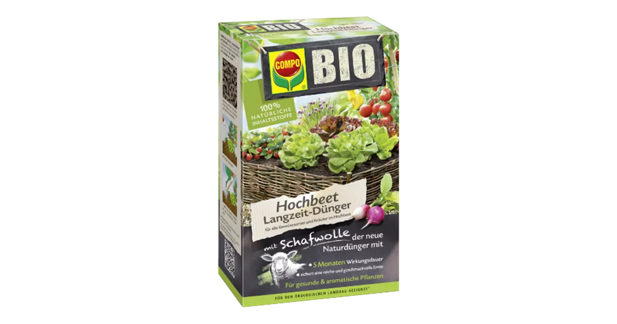 COMPO BIO , Hochbeet Langzeit-Dnger mit Schafwolle, 750g - Blumen-Gaab